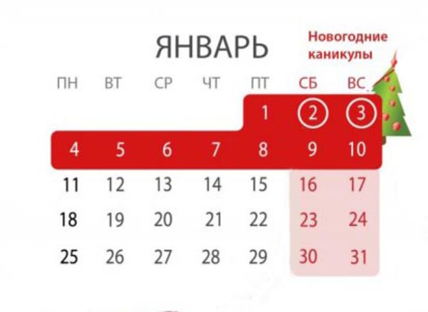 Начало выходных дней на новый год Начало выходных дней на новый год